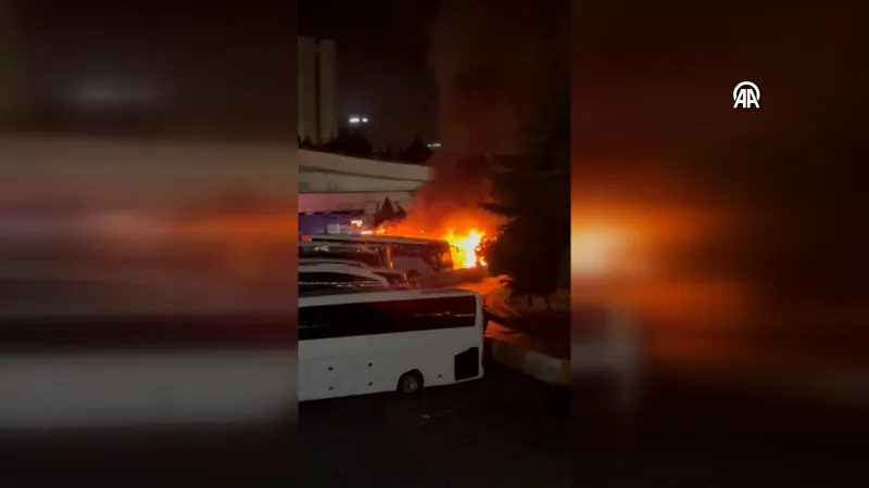 AŞTİ'de Korkunç Anlar! Otobüs Neden Alev Aldı?