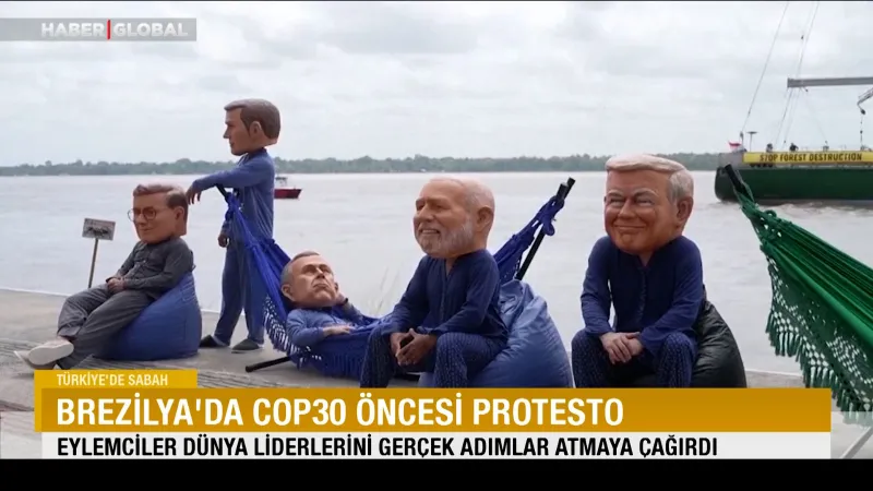 Brezilya'da İklim Zirvesi Öncesi Şok Protesto! Liderler Ne Hale Geldi?