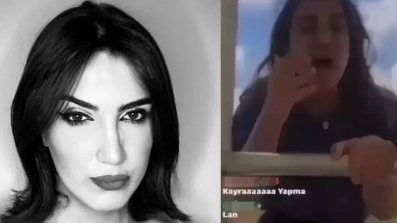 Canlı yayında 13'üncü kattan atladı