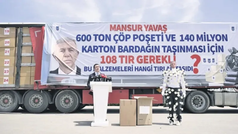 CHP'li ABB'de karton bardak skandalı! Mansur Yavaş'a sert tepki: 140 milyon bardak 108 TIR'a sığmaz