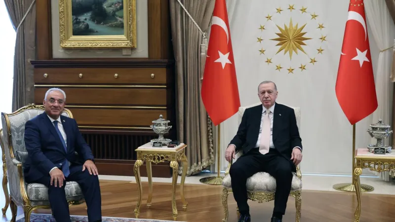 Cumhurbaşkanı Erdoğan, DSP Genel Başkanı Aksakal'ı kabul etti