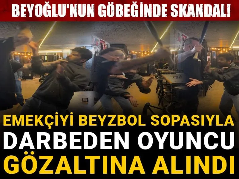 Beyoğlu'nda Şok! Oyuncu Çalışanını Beyzbol Sopasıyla mı Dövdü?