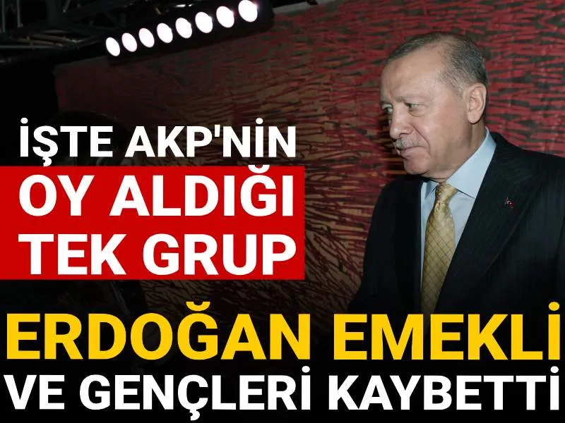 Erdoğan emekli ve gençleri kaybetti: İşte AKP'nin oy aldığı tek grup
