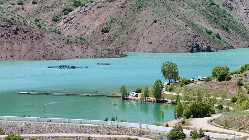 Erzincan'da kayıp genç baraj gölünde canlı verdi