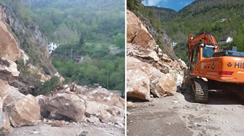 Giresun'da Şoke Eden Heyelan! Yol Kapandı, Hayat Durdu!